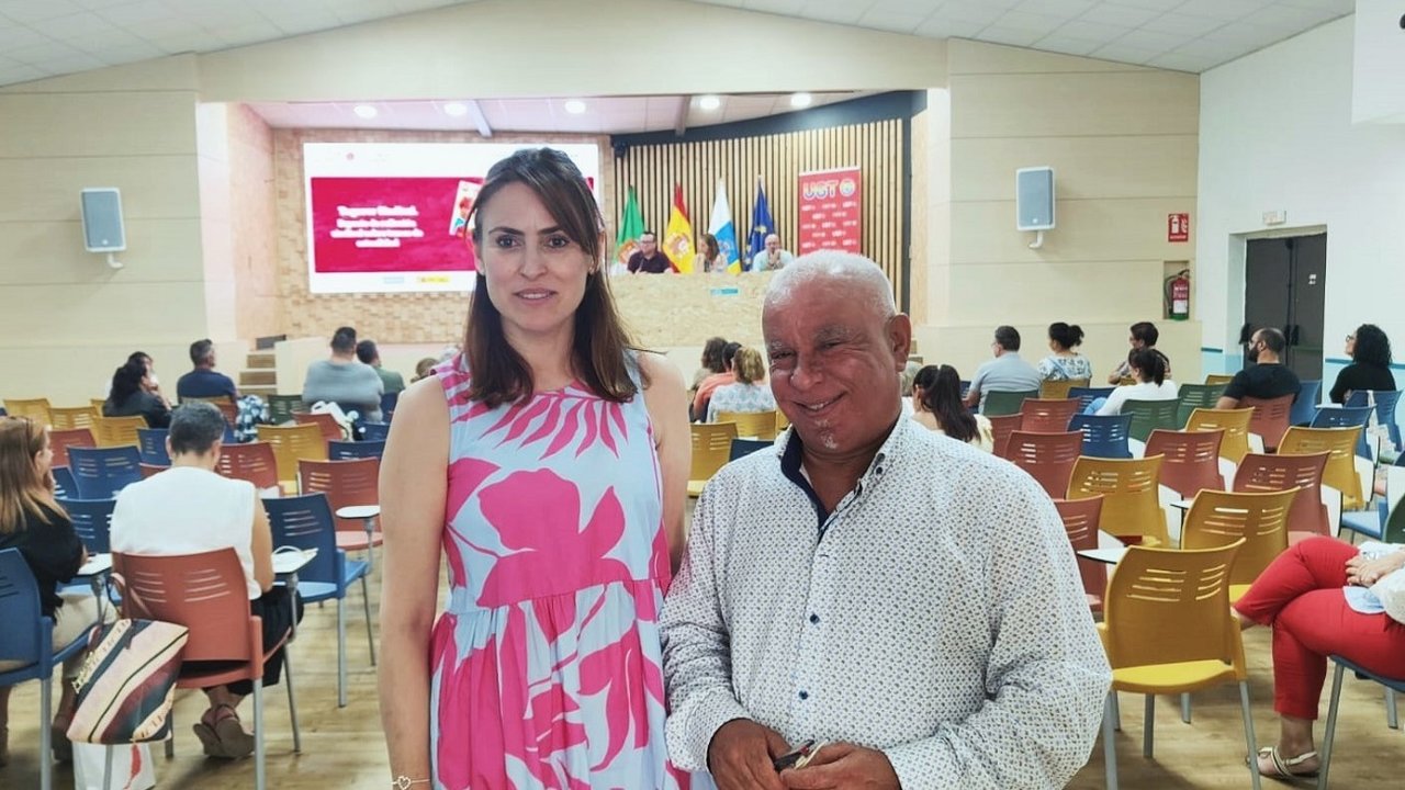 Navarro y Estévez, representantes sindicales de UGT.