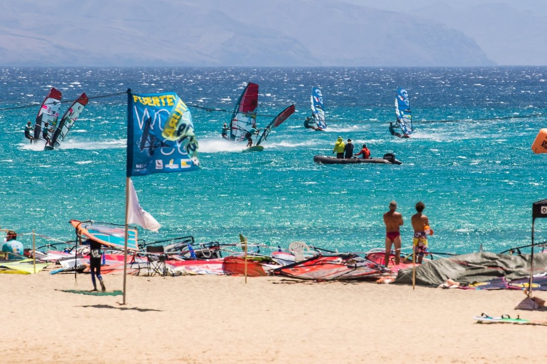 Mundial de Windsurf en Sotavento (Imagen de Fuerteventura Worldcup).