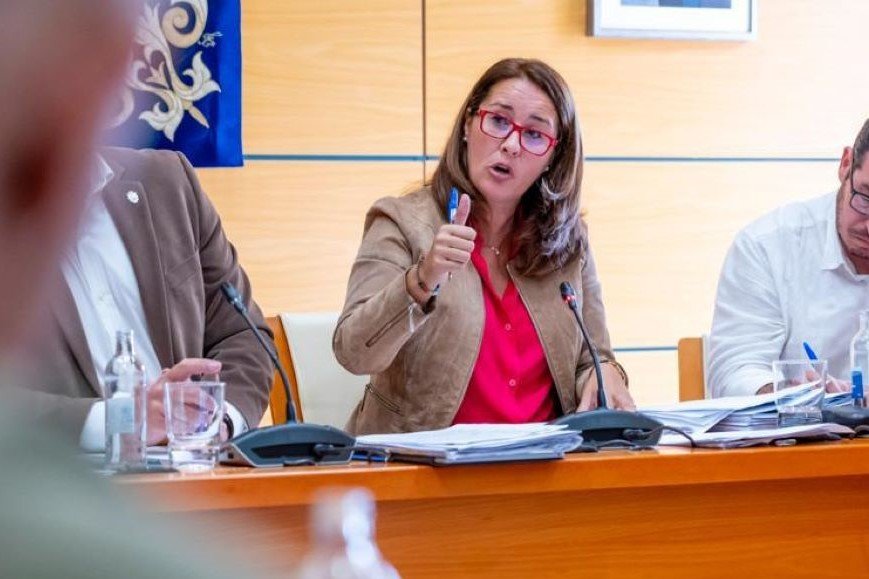 Lola García, en el pleno del Cabildo (Imagen de archivo).