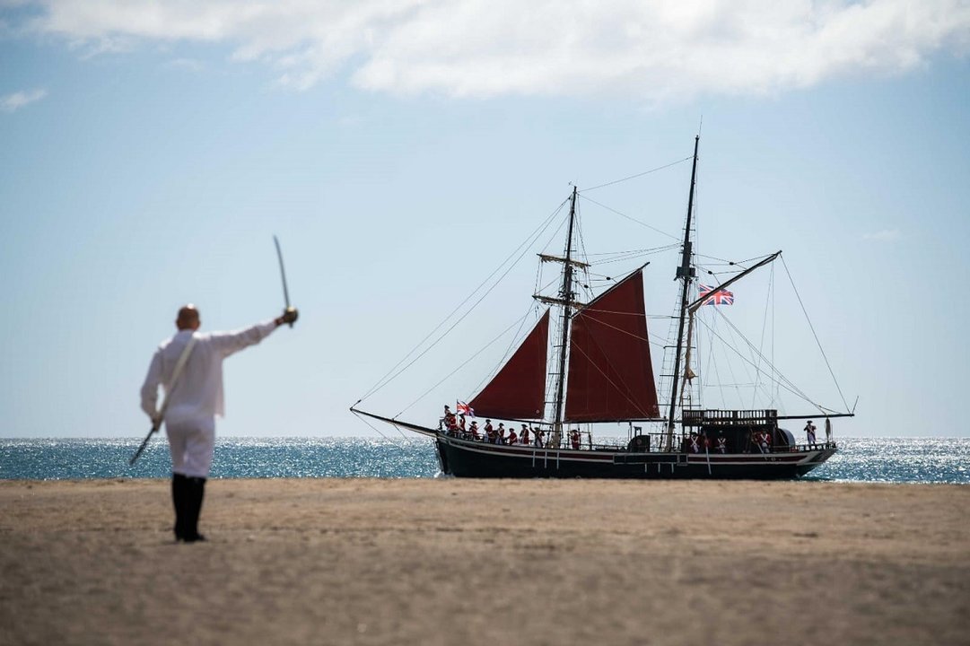 El desembarco en Gran Tarajal de los corsario, precedió a lass batallas de Tamasite y El Cuchillete.