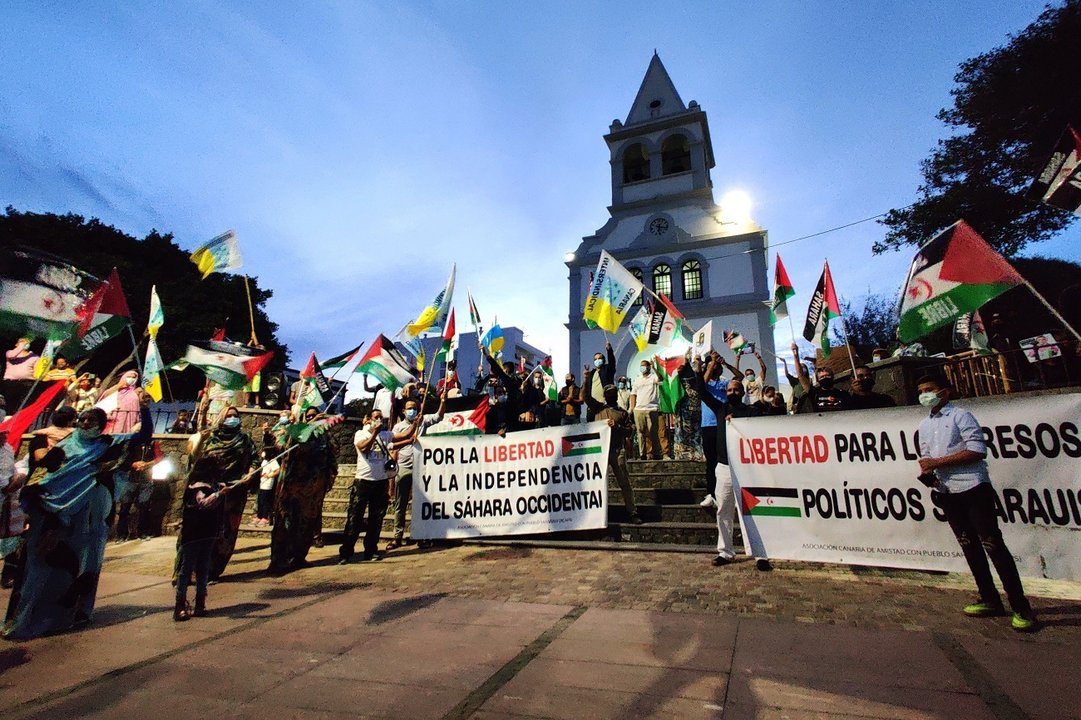 Manifestación prosaharaui en Puerto del Rosario (Archivo FD, 2020) (2)