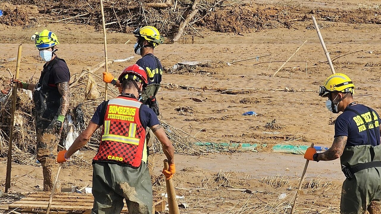 Bomberos de Fuerteventura en La Albufera de Valencia.