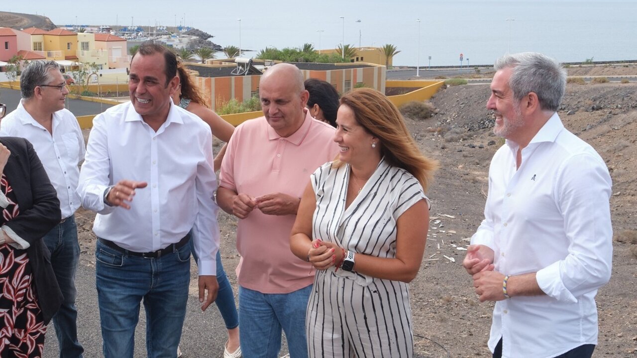 Blas Acosta (izda.) y Fernando Clavijo (dcha.) coincidieron en Gran Tarajal en agosto de 2024.