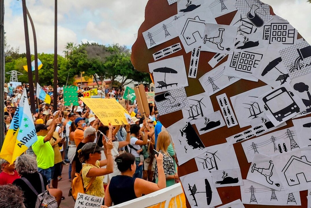 Imagen de las manifestaciones del 20A en Fuerteventura.