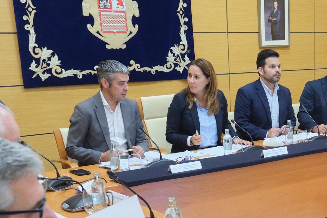 Lola García plantea y Narvay Quintero, en el Cabildo de Fuerteventura.