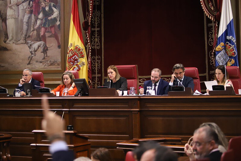 Votación de los Presupuestos de Canarias 2024, en el Parlamento de Canarias, en diciembre de 2023.