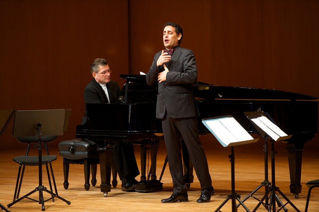 Juan Diego Florez, primer espectáculo en el Palacio de Congresos, en 2015.