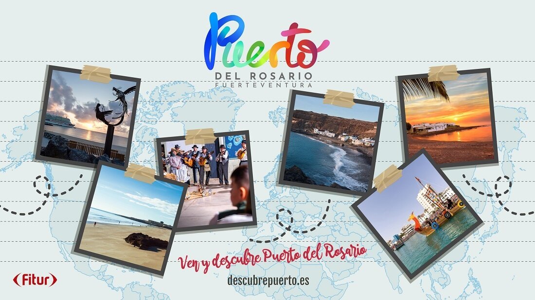 Cartel de Turismo de Puerto del Rosario para FITUR 2025.