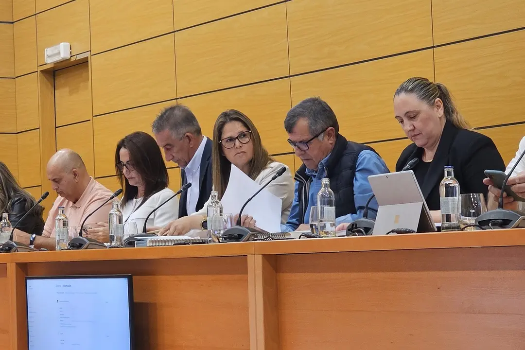 Bancada del PP en el pleno del Cabildo