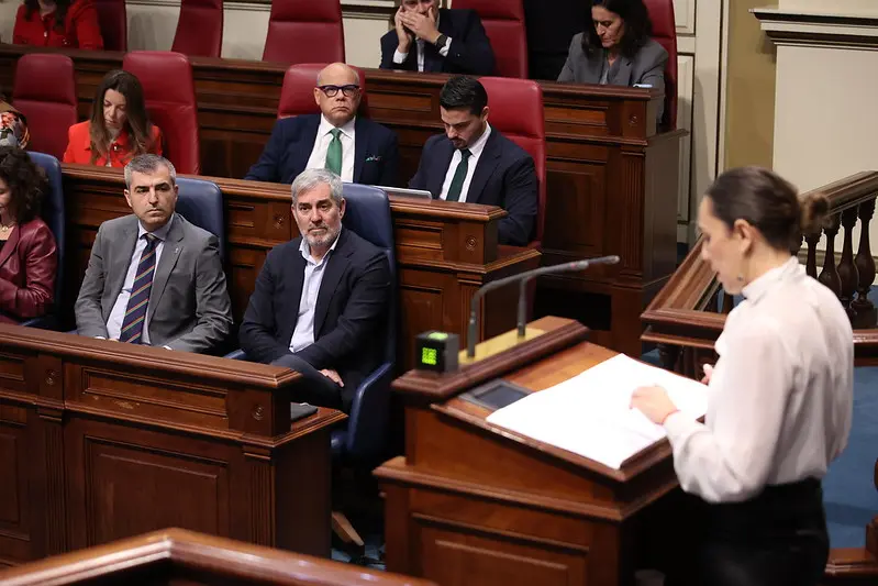 Jéssica de León expone en el Parlamento su defensa de la regulación del alquiler vacacional.