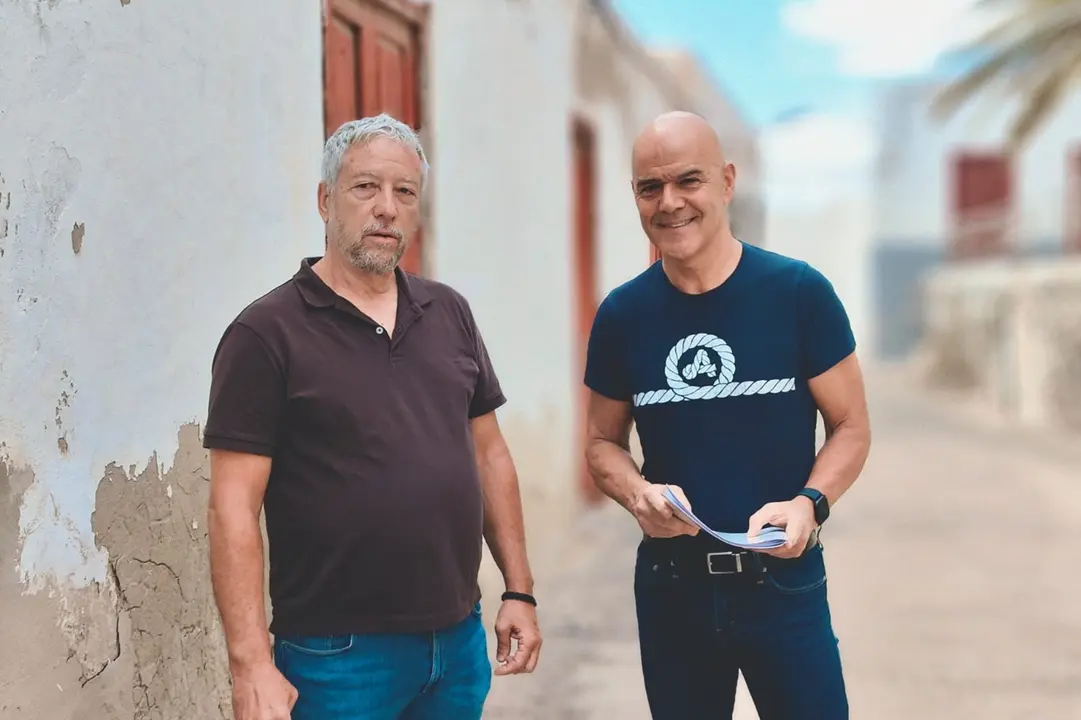 Manuel León y Miguel Socorro, del Casco Viejo de Corralejo.