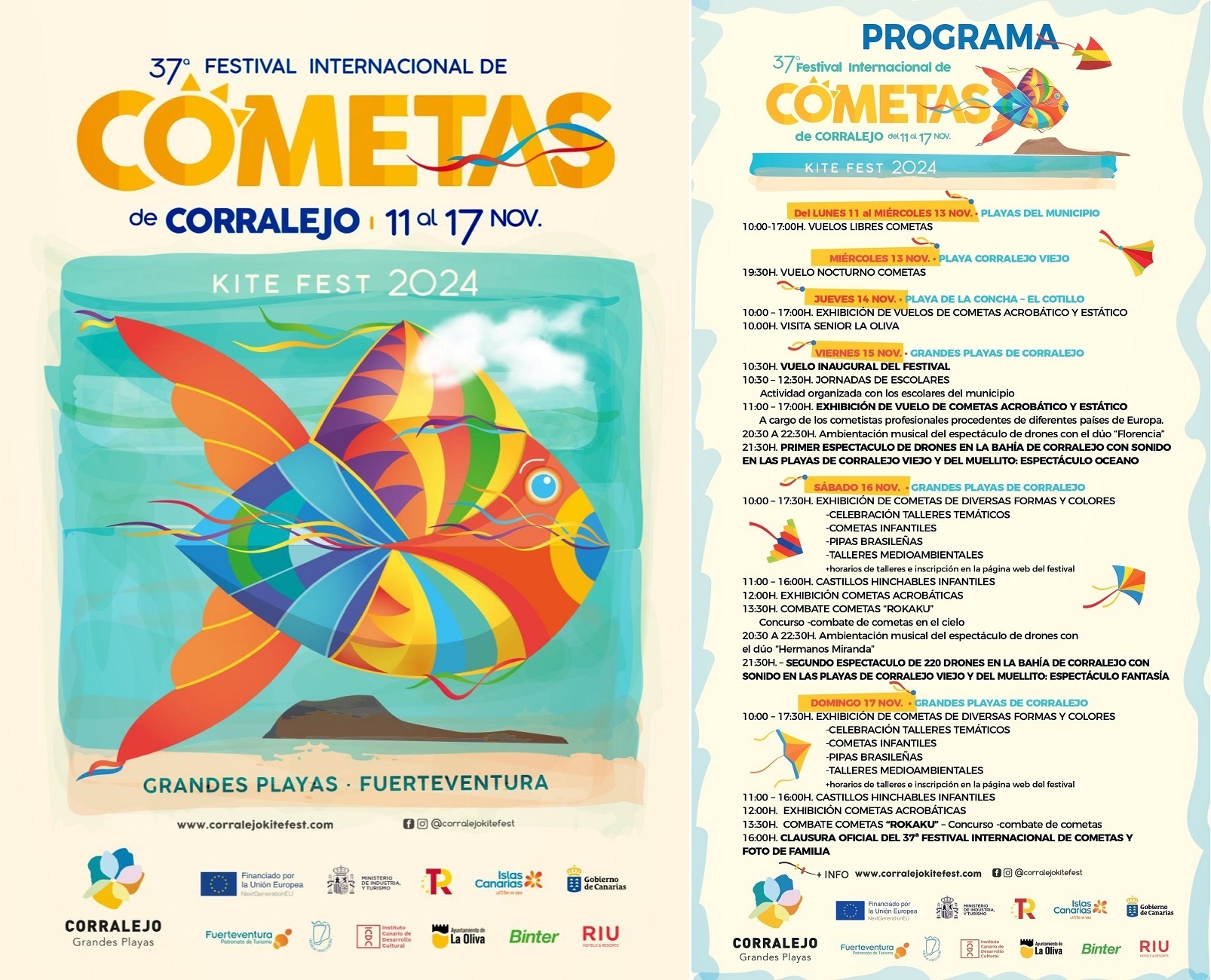 Cartel y Programa del 37º Festival Internacional de Cometas.