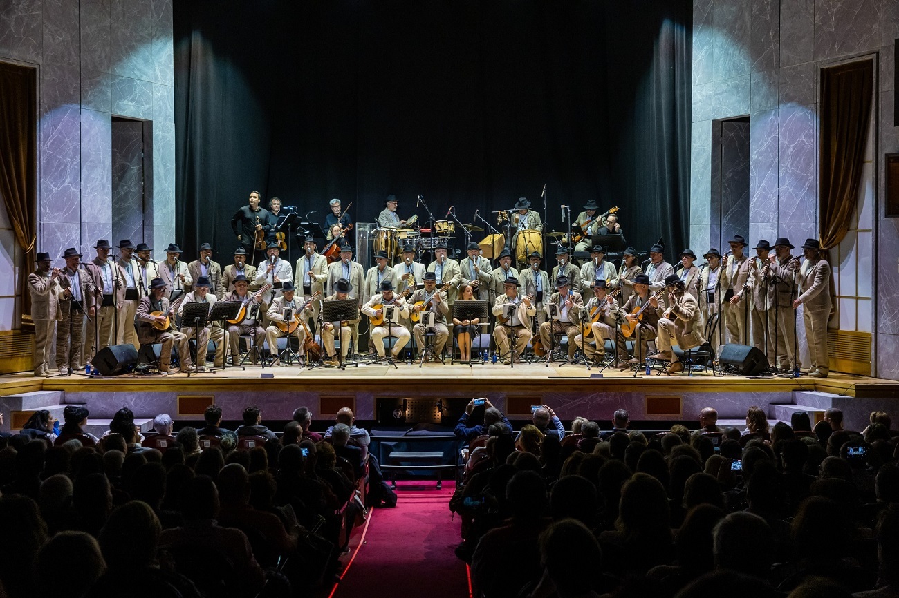 Actuación de Los Gofiones, en el Teatro Calderón de Madrid (2025).